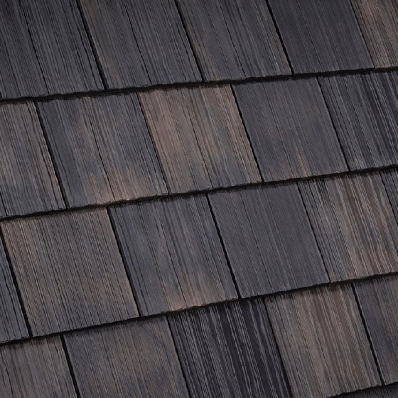 DaVinci Roofscapes Single-Width Shake Black Oak roof shingle swatch
